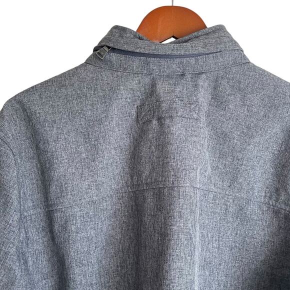 Dockers Mens Jacket XL Gray Zip in Hood Full Zip Front Softshell Coat Gorpcore - Picture 5 of 12